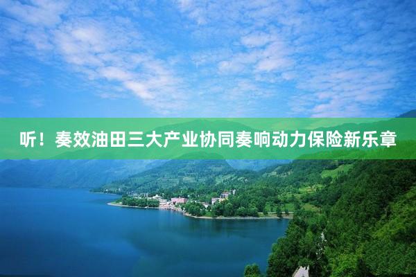 听！奏效油田三大产业协同奏响动力保险新乐章