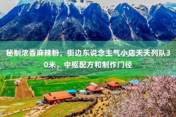 秘制浓香麻辣粉，街边东说念主气小店天天列队30米，中枢配方和制作门径