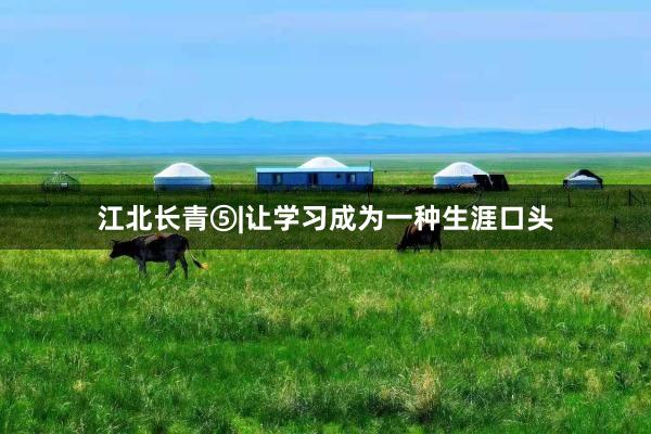 江北长青⑤|让学习成为一种生涯口头