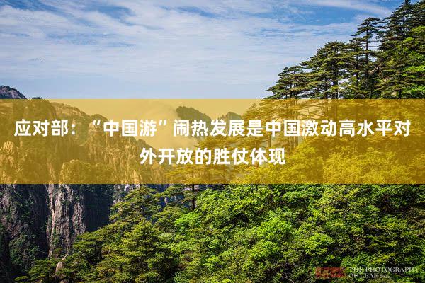 应对部：“中国游”闹热发展是中国激动高水平对外开放的胜仗体现