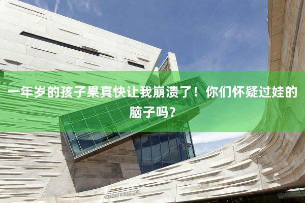 一年岁的孩子果真快让我崩溃了！你们怀疑过娃的脑子吗？